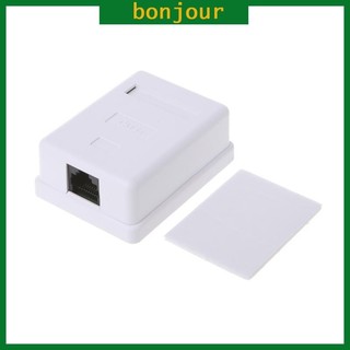 Bon Cat6 RJ45 8P8C Bề Mặt Gắn Hộp Đơn Cổng Thông Tin Máy Tính Để Bàn Hộp Nối Kết Nối Tường Khớp Nối JackAdapter