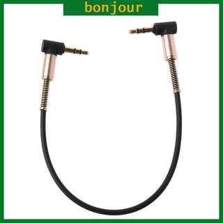 Bon 24cm Dual 90° Dây Aux uốn ô tô cho điện thoại di động Tai nghe loa âm thanh nổi