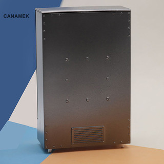 Canamek nhà búp bê nội thất tủ đông mô hình nhà bếp cảnh mini siêu thị cửa đôi tủ lạnh búp bê nhà chơi đồ trang trí csf