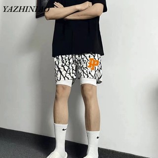 Yazhiniao Quần Short Nam Mỹ retro Xu Hướng Thường Ngày Tập Thể Dục Lưới Thoáng Khí Quần Short Nam