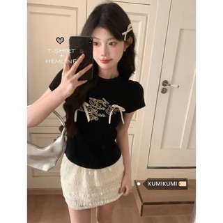 SUXI Áo thun ngắn tay cổ tròn in hình ngọt ngào SUXI 240603