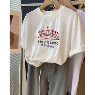 Nrvp [Áo thun 100% Cotton] Áo thun ngắn tay Oversize Unisex in hình nam nữ cổ tròn dáng rộng