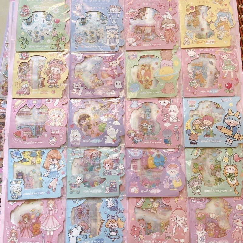 vỉ hình dán 5D dán stickre dán hình trong tyệt đẹp 20 túi