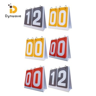 Dynwave 2 chiếc bảng điểm lật thể thao bảng điểm 2 chữ số di động lật số điểm bảng cho bóng đá cầu lông bóng