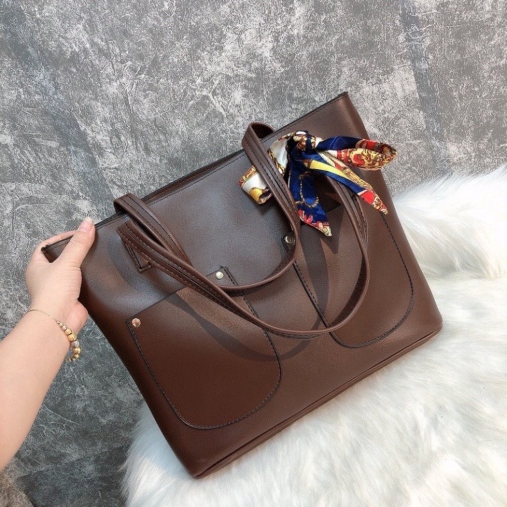 Túi xách nữ kẹp nách đeo chéo công sở da dầy sz38 đựng vừa laptop có ngăn đựng ví K07