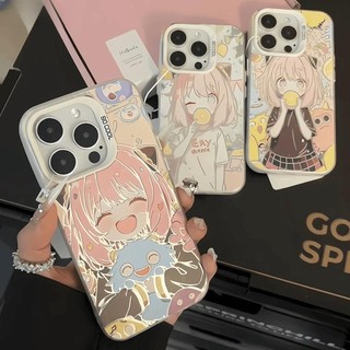 2 Trong 1 Phát Sáng Laser IMD Anime SPY Họ Anya Vỏ Cho Samsung Galaxy A32 A33 A34 A50 A50S A30S A52 A51 A53 A54 A71 A72 A73 J7 Prime M23 M30S M31 Vỏ Điện Thoại
