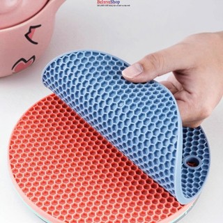 Miếng Lót Cốc/Nồi Silicon Tổ Ong Chống Nóng️ Chống Trượt