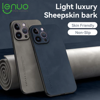 Ốp Điện Thoại Da Sang Trọng Lenuo Cho iPhone 16 15 14 13 12 Pro Max ip 16 15 14 Plus 13 12 Mini 5G Vỏ Cặp Đôi Thời Trang Mô Hình Ốp Lưng Bảo Vệ Chống Sốc