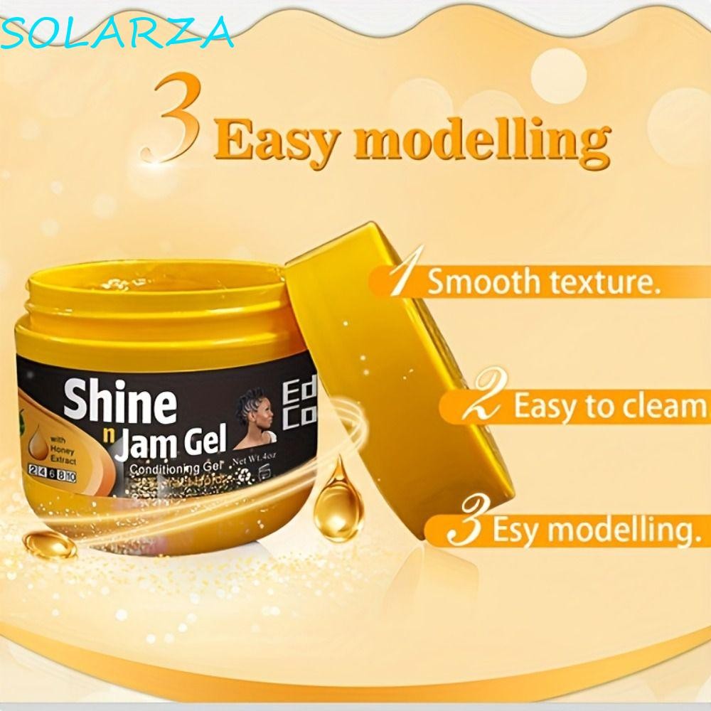 Gel bện điều hòa SOLARZA Extra Hold, Kem định hình điều khiển cạnh chống sương mù, Không có vảy Tame