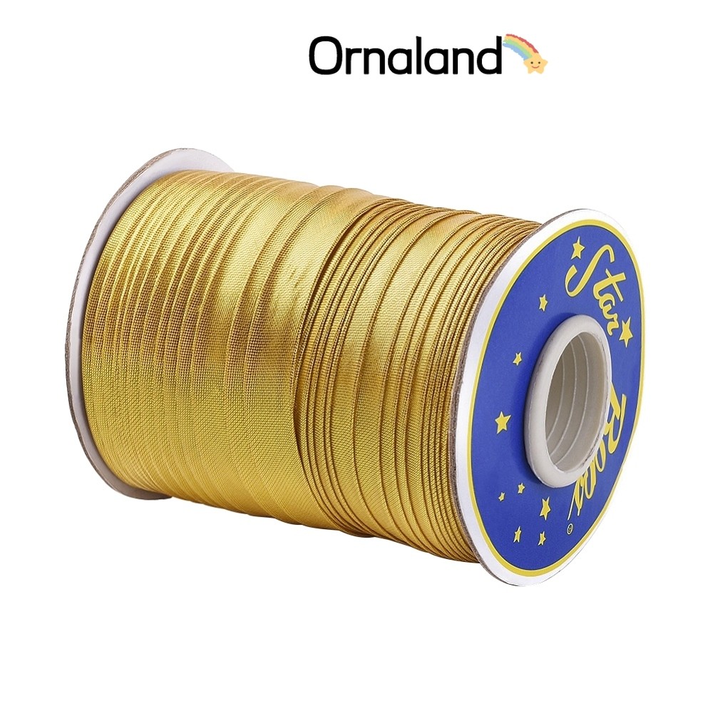 1 Cuộn 87 Sân Gấp Bias Băng Polyester Ruy Băng 1 / 2 Inch Bias Băng Goldenrod Polyester Ruy Băng Để 