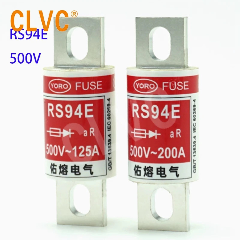 RS94E 500V aR63A 75A 80A 100A 125A 160A 175A 200A 8.2 x 12 bu lông cầu chì nhanh kết nối ống vuông d