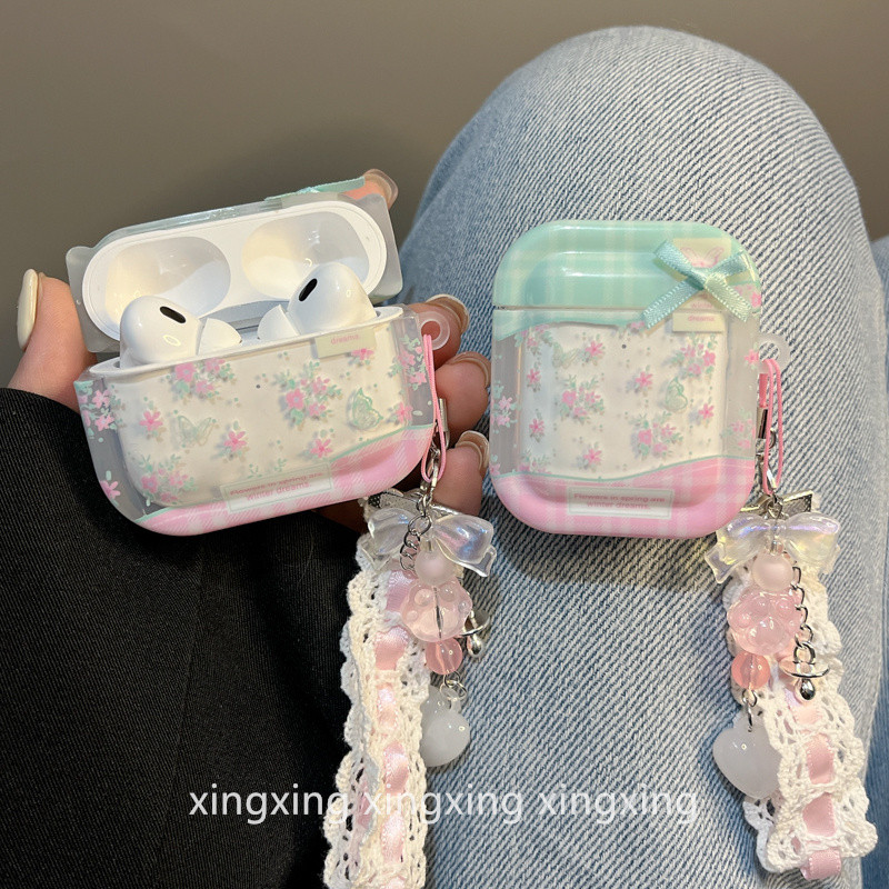 Ốp lưng AirPods 4 [2024] AirPods Pro2 Pro 3 2 1 Apple Bluetooth không dây EarPods Bảo vệ nơ hoa tron