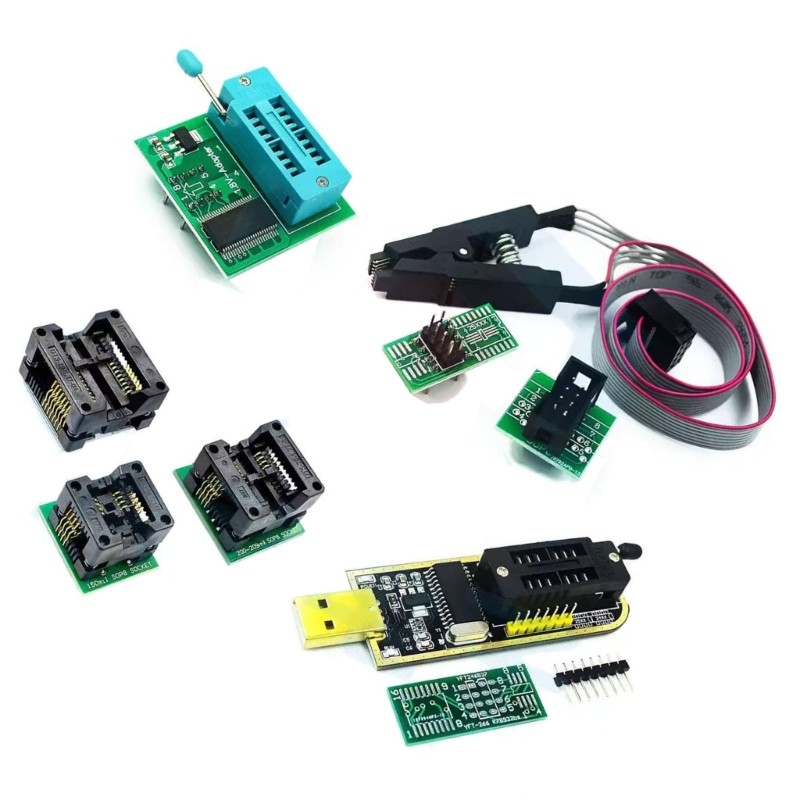 Niki CH341A 24 25 Series SOIC8 SOP8 EEPROM Flash BIOS USB Lập Trình Viên Mô Đun Kẹp Kiểm Tra