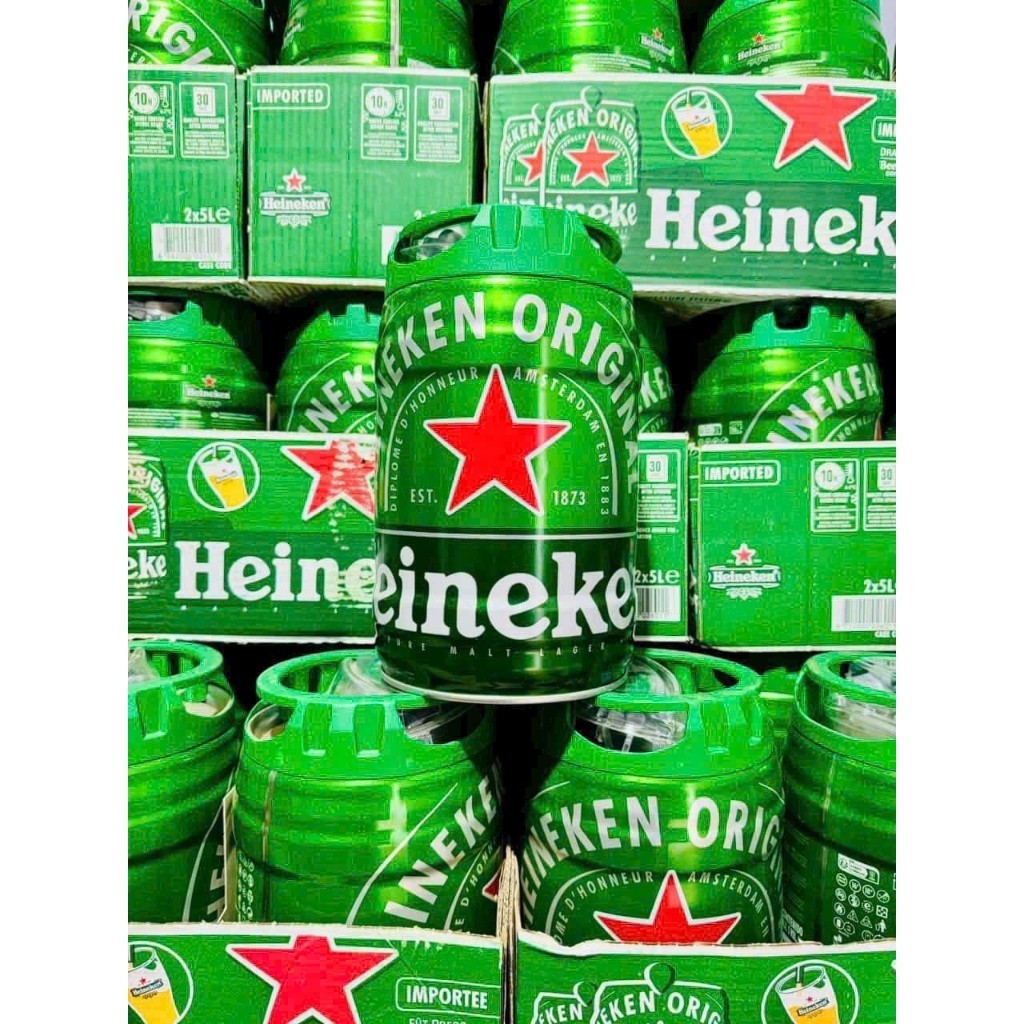 Date 5/25 Bia Heineken bia bom Hà Lan 1 bình 5 lít
