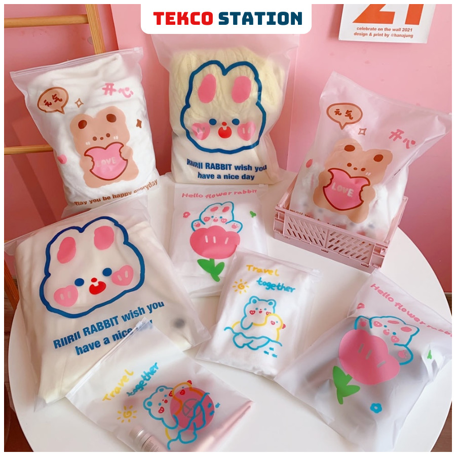 Túi Khóa Zip Mẫu Hoạt Hình Đựng Quần Áo, Đồ Lót, Mỹ Phẩm, Giày Dép Tiện Lợi Đi Du Lịch Nhiều Kích Thước