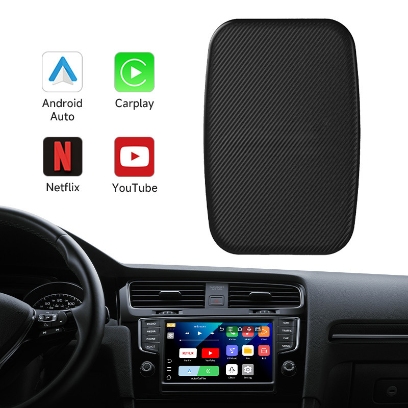 Ab008-b Wireless Carplay Android Auto Adapter 2 + 16G với Netflix YouTube cho iPhone Android 12 Điện