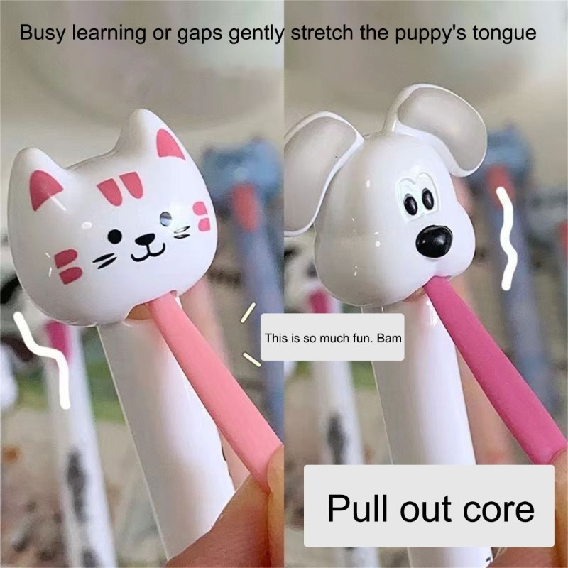 Tình Yêu * 4 Mèo Đáng Yêu Chó Gel Mực Bút Động Vật Bút Trung Tính Bút Gel Bút Viết