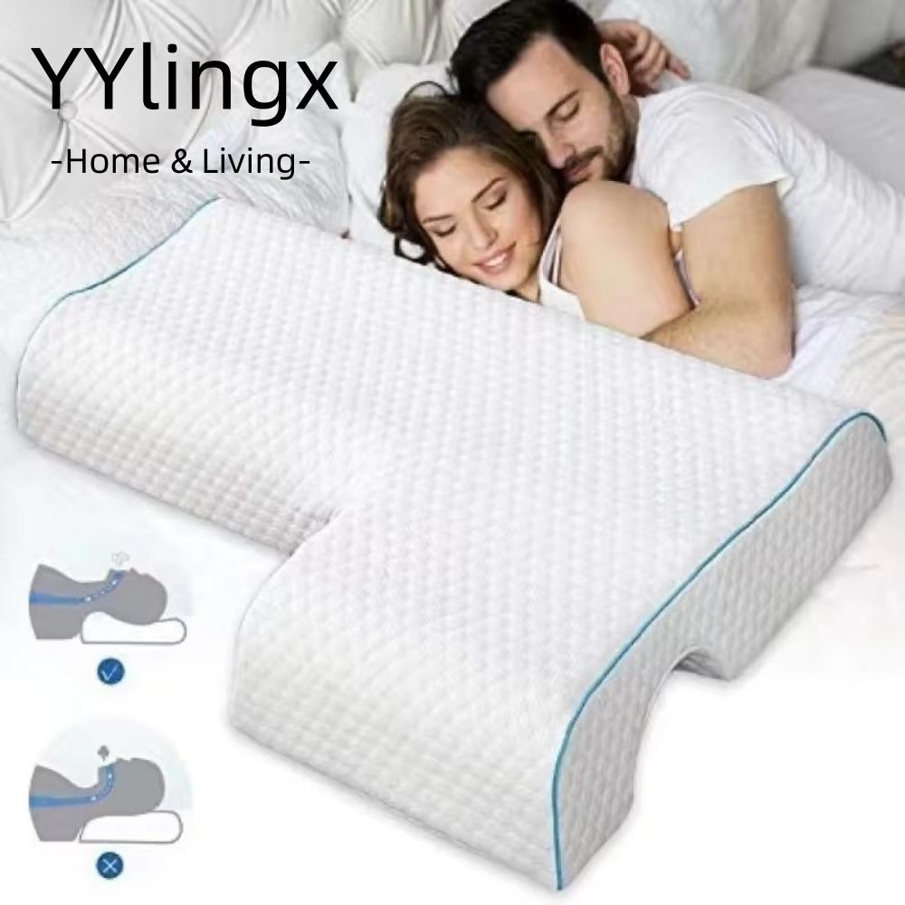 Gối ngủ bên YYLINGX, Cặp đôi chỉnh hình Gối đôi tay không áp lực, Gối đôi ngủ bằng bọt biển thoáng k