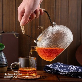 Ấm Thủy Tinh Pha Trà có lưới lọc 700 ml (900 ml)