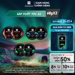 Combo 2 Sáp tạo kiểu tóc Romano Restyleable 68g/hộp