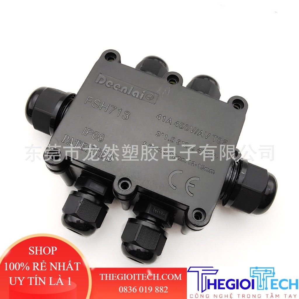 HỘP NỐI CHỐNG NƯỚC 4 NGẢ NGOÀI TRỜI IP68 FSH713-4 - FSH713-4(9-12mm)