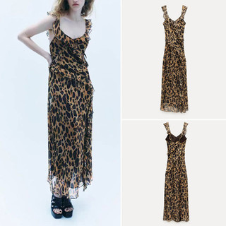 Zara Summer Sản phẩm mới Váy in hình xẻ không đều dành cho nữ 3095145