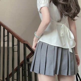 Áo sơ mi eo hẹp jk Pure Desire Preppy Style Design Top Hot Girl Senior Sister Slim-fit Dài tay ngắn-