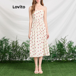 Đầm Lovito xếp ly họa tiết hoa nhí phong cách Boho cho nữ L86ED306