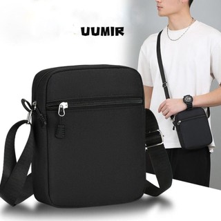 UUMIR Túi đeo vai, Túi đeo chéo Mini, Túi điện thoại di động màu đen thời trang nam