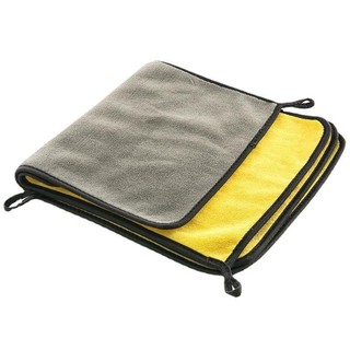Khăn Lau Xe Ô Tô – Khăn Microfiber Lau Xe Hơi Màu Vàng 2 Lớp Dày Dặn Siêu Thấm Hút