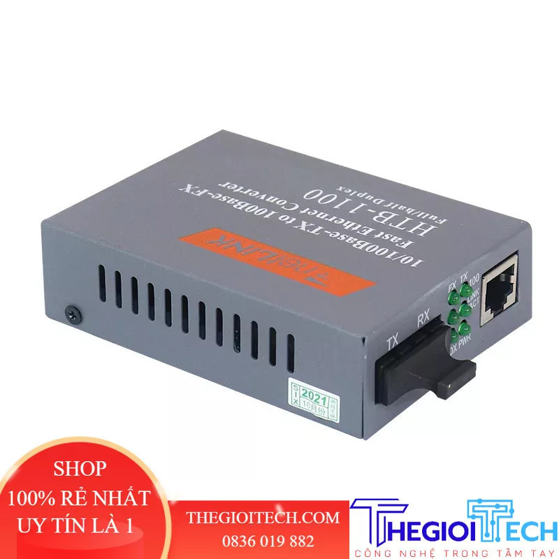 Bộ 2 Cái HTB-1100 Quang Phương Tiện Truyền Thông Chuyển Đổi 10/100Mbps RJ45 Multimode Duplex Fiber 2KM SC - with adaptor