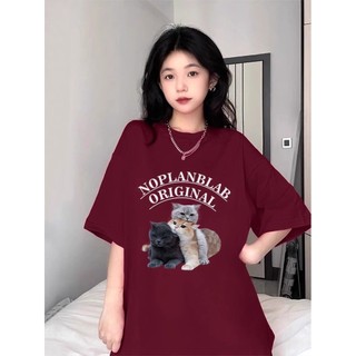 Áo thun ngắn tay Cotton nguyên chất rượu vang đỏ dành cho nữ