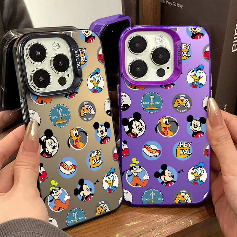 Ốp Điện Thoại Họa Tiết Mickey Hoạt Hình Mới Tương Thích Cho IPhone 15 14 11 12 13 Pro XR X XS Max 7 / 8 Plus Se2020 Vỏ Bảo Vệ Chất Lượng Cao Mịn Có Lỗ Lớn