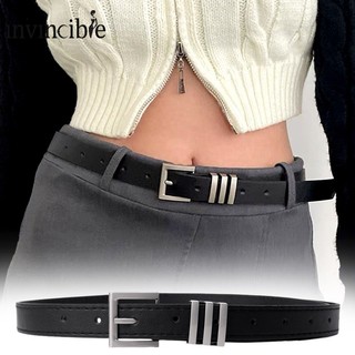 Y2k Punk Cross Moon Star Buckle Dây đeo thắt lưng không lỗ - Dây da PU cơ bản phù hợp thời trang dành cho nam giới
