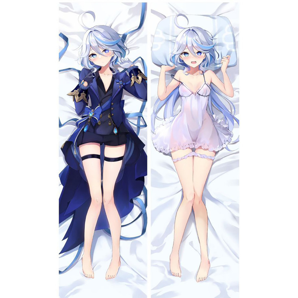 Anime Genshin Impact Furina Dakimakura Vỏ Gối Đệm Ôm Thân Gối Otaku Vỏ Gối