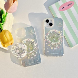 Ốp lưng cứng Tương thích với iPhone 12 12Pro 12ProMax 13 13Pro 13ProMax 14 14Pro 14ProMax 15 15Pro 15ProMax Vỏ nam châm họa tiết pháo hoa hoa Tulip
