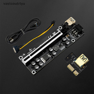 Vas mới nhất ver009 usb 3.0 pci-e riser ver 009s express 1x 4x 8x 16x extender riser adapter card với sata 15pin đến 6 pin cáp nguồn n