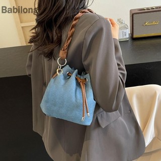  Túi Hobo sang trọng dành cho nữ Túi đựng dây rút Denim Ví đựng đồ du lịch ngoài trời