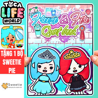 Học Liệu Ngôi Nhà búp bê của toca ice vs frie, Đồ chơi thủ công bóc dán h21