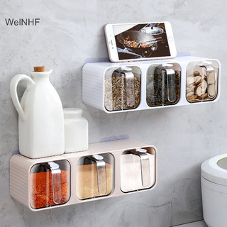 Welnhf al Hộ Gia Đình Hộp Gia Vị Nhà Bếp Treo Tường Gia Vị Lọ Đa Lưới Bộ Không Đục Lỗ Ngăn Kéo Chống Bụi Loại TYU