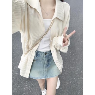 Áo Sơ Mi Cotton Và Vải Lanh Chống Nắng Pháp Cho Bé Gái Béo, Thiết Kế Mùa Hè, Áo Sơ Mi Lanh Mỏng Niche, Áo Cardigan, Áo Họa Tiết Cho Nữ