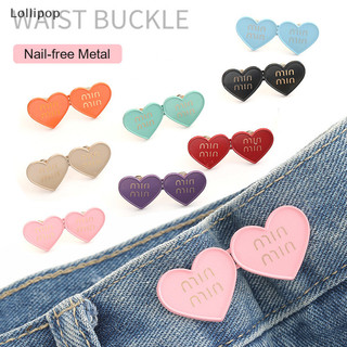 [Lollipop] 2 Cái Hình Trái Tim Có Thể Điều Chỉnh Nút Jean Khóa Eo Quần Chụp Khóa Mở Rộng Thay Thế Quần Jean Nút Đính Kèm Chân VN