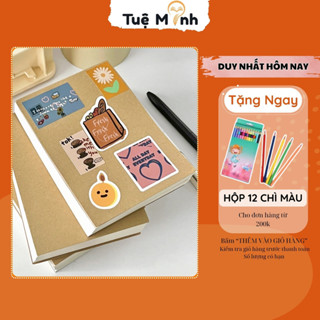 Giấy ghi chú note giấy trơn bìa kraft NO32, tập sổ tay giấy take note phong cách Nhật Bản