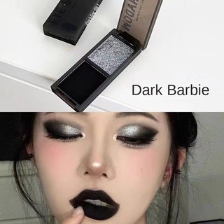 Biya hai màu phấn mắt đen đỏ mờ ngọc trai ngọt ngào thoáng mát phong cách punk khói trang điểm dark series trang điểm mắt
