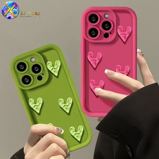 Trái tim xếp li ba chiều Thích hợp cho iPhone11 13 14 pro max 15 xr 7p 15plus 8 xs 12pro xsmax Vỏ điện thoại tpu Vỏ bảo vệ điện thoại thời trang L5UZ