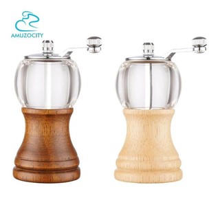 Máy xay tiêu dụng cụ nhà bếp máy xay tiêu bằng gỗ gia vị chai di động gia vị mài đa năng