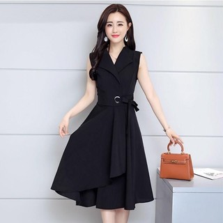 ((Có sẵn) Mùa hè 2024 Phong cách mới Plus Size Váy chữ A dài vừa phải dành cho nữ Bao bọc thịt Ôm hơn Váy không đều vừa vặn