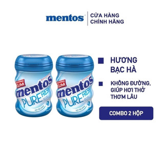 Combo 2 và 4 hộp kẹo Sing gum không đường Mentos Pure Fresh