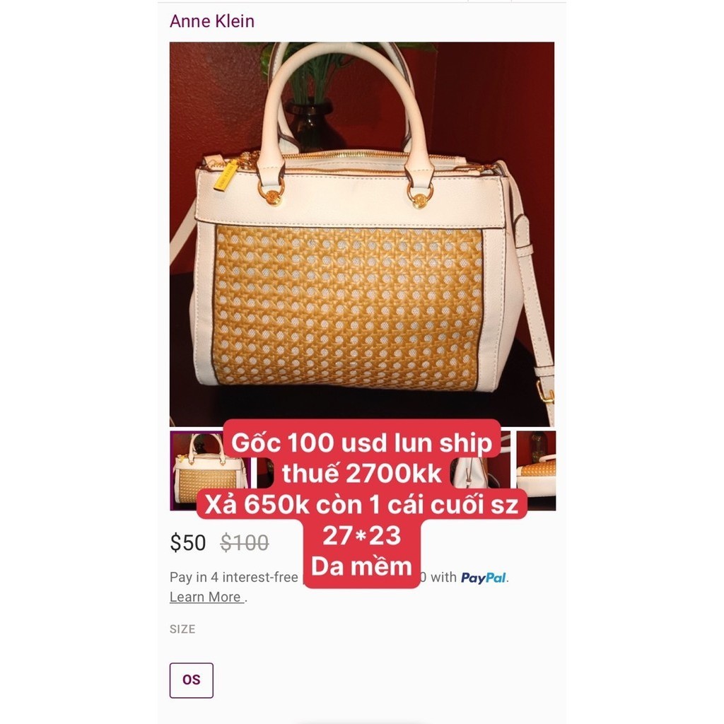 Túi Anne Klein xả tồn gốc gần 3 củ 46131.TL