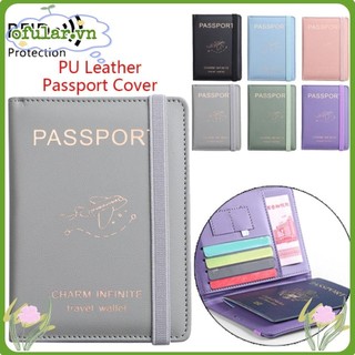 Ofular RFID Passport Cove Phụ kiện du lịch Da PU chống thấm nước Giá đỡ hộ chiếu siêu mỏng